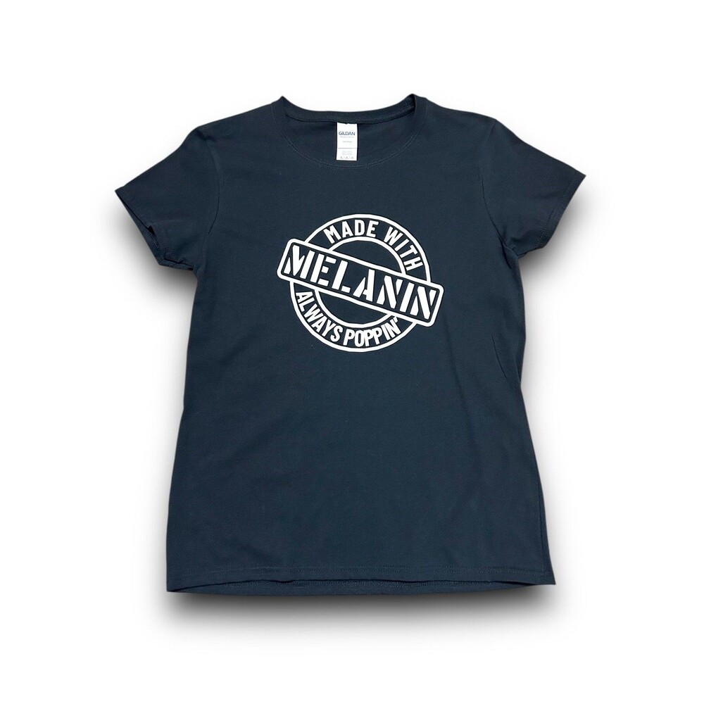 Women's "Made with Melanin" Graphic T-Shirt - Med